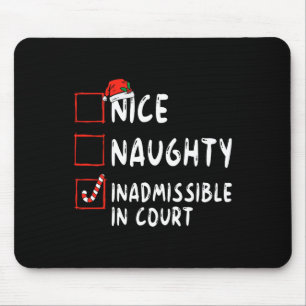 Nice naughty unzulässig in der Weihnachtsliste des Mousepad