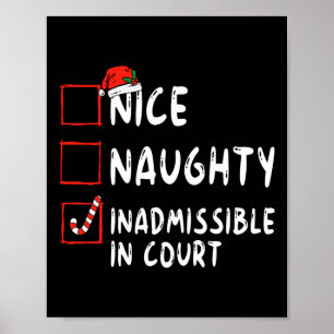 Nice naughty unzulässig in der Weihnachtsliste des Poster