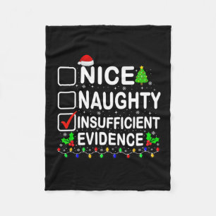 Nice Naughty unzureichende Beweise Xmas Familie Mä Fleecedecke