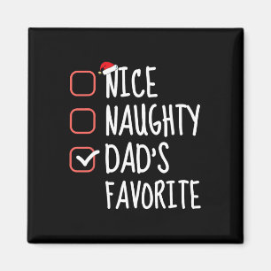 Nice Naughty Vaters Lieblingsweihnachtsliste S Magnet