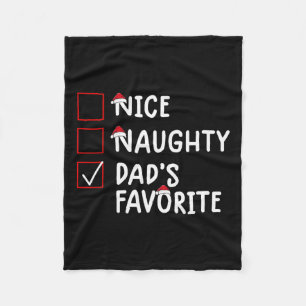 Nice Naughty Vaters liebstes Niedliches Weihnachts Fleecedecke
