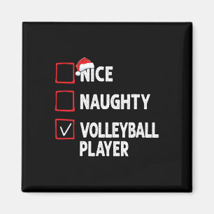 Nice Naughty Volleyball Player Boys Christmas Girl Magnet