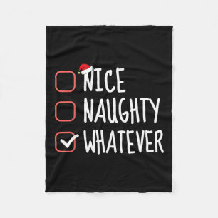 Nice Naughty Was auch immer lustige Weihnachtslist Fleecedecke