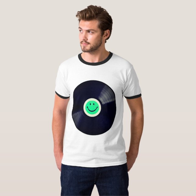 Nice neon Happy face – Happiness – smiling face T-Shirt (Vorne ganz)