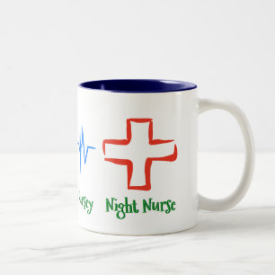 Nice Nurse, Naughty Nurse, Night Nurse Zweifarbige Tasse