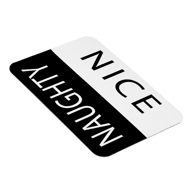 Nice oder Naughty Funny Flipable Magnet (Rechte Seite)