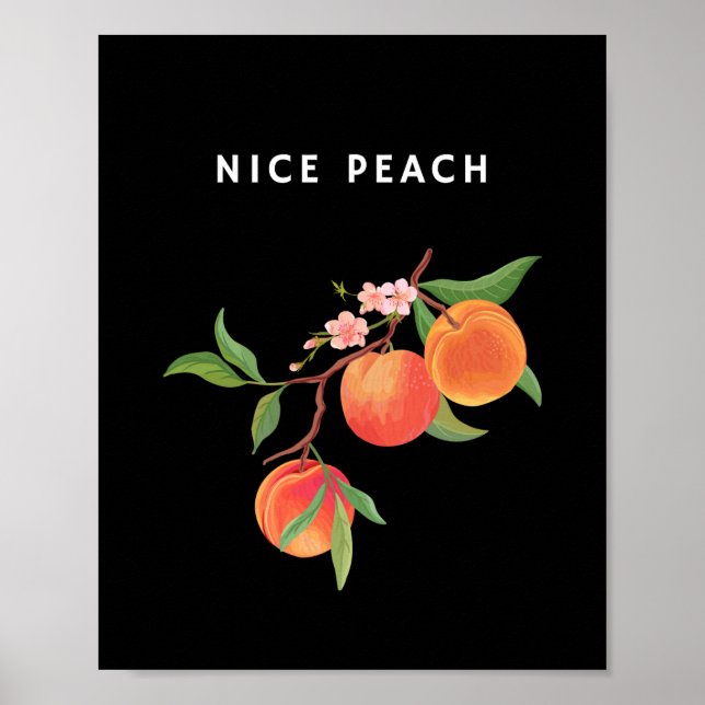 Nice Peach Wall Art Poster (Vorne)