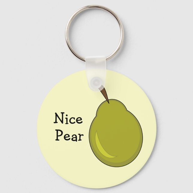 Nice Pear — Fruchtig, Kokettes Design Schlüsselanhänger (Vorderseite)