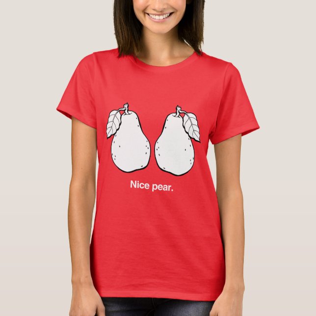 NICE PEAR - WEISS -.pnng T-Shirt (Vorderseite)