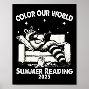 Nice Raccoon Buch Lover Summer Reading 2025 Poster