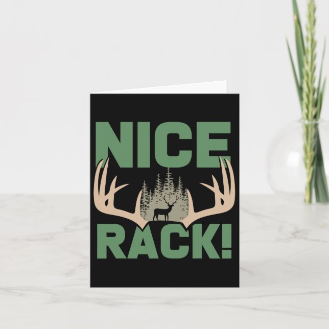 Nice Rack Antlers Deer Funny Junting Hunter Spaß Karte (Vorderseite)