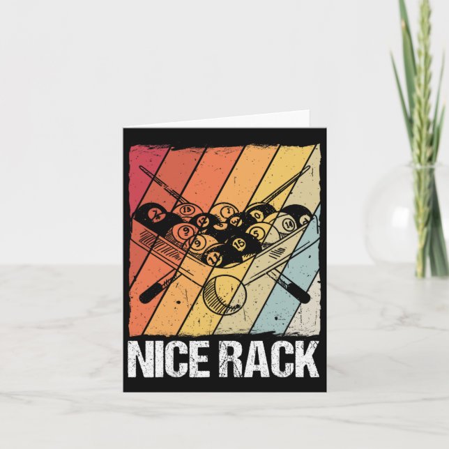 Nice Rack Billiard Pool Player Karte (Vorderseite)