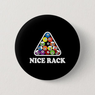 Nice Rack Billiard Pool T Shirt Button