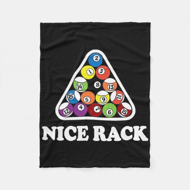 Nice Rack Billiard Pool T Shirt Fleecedecke (Vorderseite)