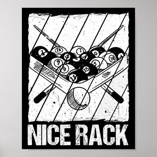 Nice Rack Billiards1 Poster (Vorne)