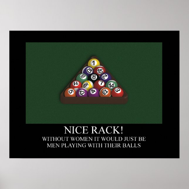 NICE RACK Billiards Poster (Vorne)