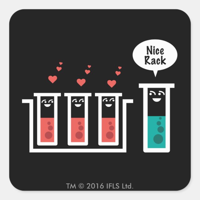Nice Rack Quadratischer Aufkleber (Vorderseite)