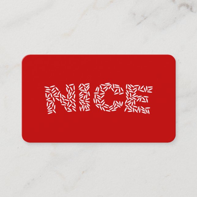 Nice Rice Visitenkarte (Vorderseite)