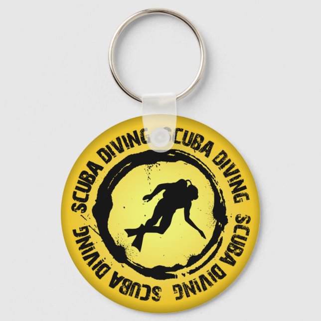 Nice Scuba Diving Siegel Schlüsselanhänger (Vorderseite)