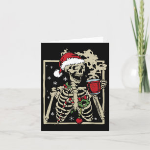 Nice Skeleton Weihnachtsmannmütze Weihnachten Karte