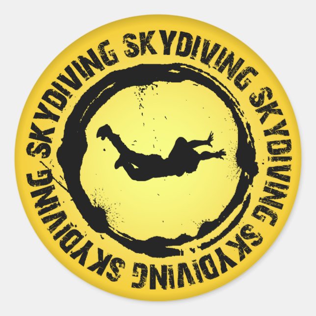 Nice Skydiving Siegel Runder Aufkleber (Vorderseite)