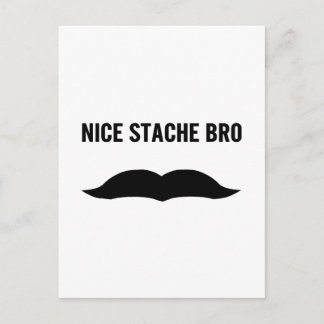 Nice Stache Bro Postkarte