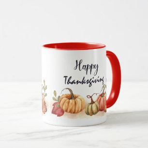 Nice Text Happy Thanksgiving mit Pumpkin Tasse