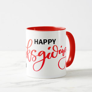 Nice Text Happy Thanksgiving Typografie Tasse