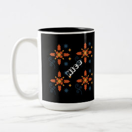 Nice text with Black Color Style Two-Tone Tasse Cu