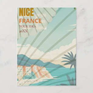 Nice Travel Print Art Nice Frankreich Reisen Kunst Postkarte