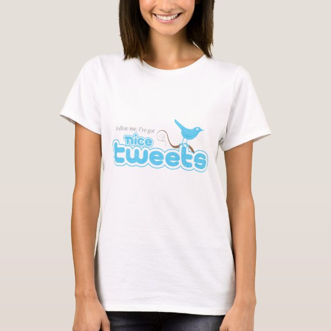 Nice Tweete Long Sleeve Ladys T T-Shirt (Vorderseite)
