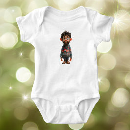 Nice Typ Christmas Elf Baby Bodysuit Strampler