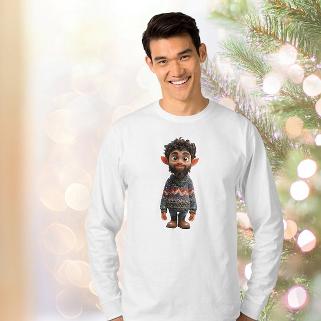 Nice Typ Weihnachten Elf Männer T-Shirt (Von Creator hochgeladen)