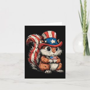 Nice US Eichhörnchen Kostüm mit America Top Hut Karte