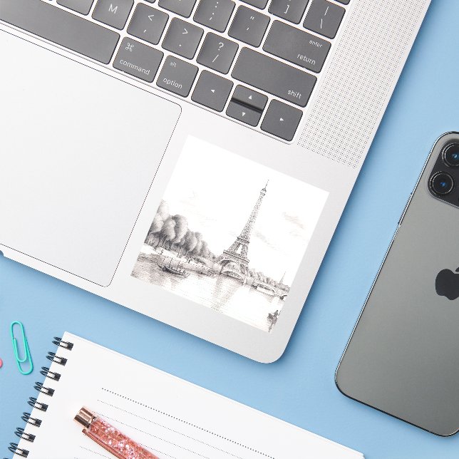Nice Vintag Paris Frankreich Aufkleber (Laptop mit iPhone)