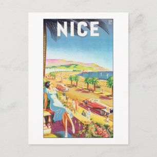 Nice Vintage Travel Poster Postkarte