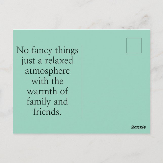 Nice Wedding Card Postkarte (Rückseite)