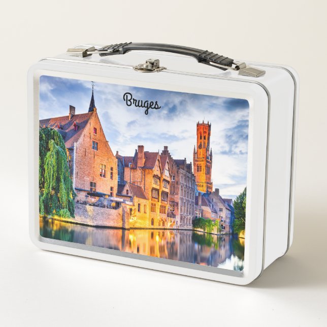 Nice white box Brügge Metall Brotdose (Vorderseite)