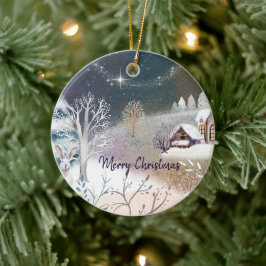 Nice winter Zuhause zur Veranschaulichung Weihnach Keramik Ornament