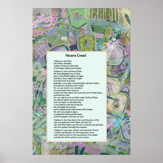 Nicene Creed Christlich Print Poster (Vorne)