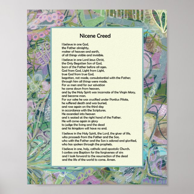 Nicene Creed Christlich Print Poster (Vorne)