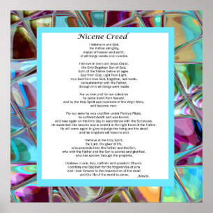 Nicene Creed Poster Christliches Gebet