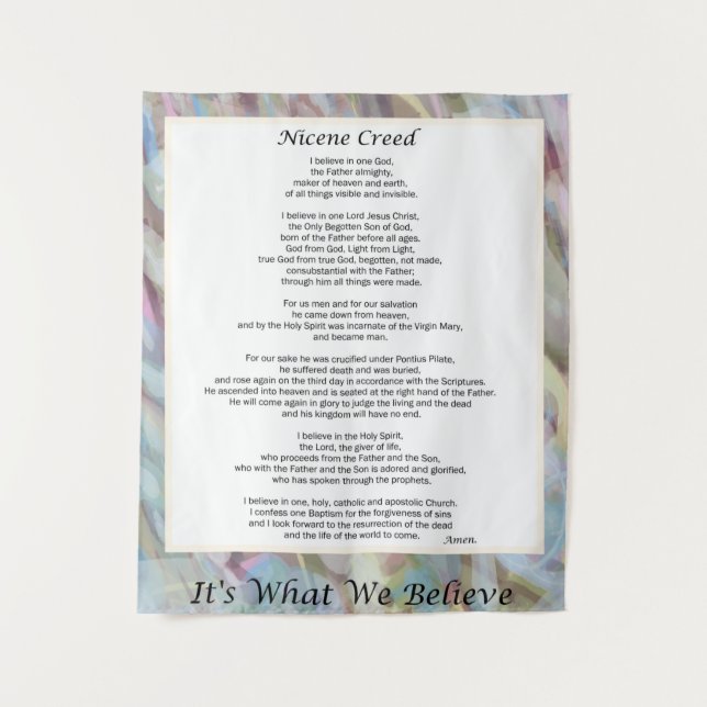 Nicene Creed Tapestry Christliches Gebet Dekoratio Wandteppich (Vorderseite)