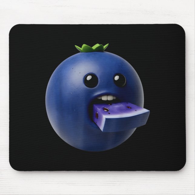 Niche Fruits Funny Blueberry Meme Brainrot Surreal Mousepad (Vorne)