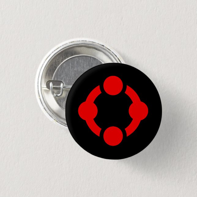 Niche Pride Flag (schwarz) Button (Vorne & Hinten)