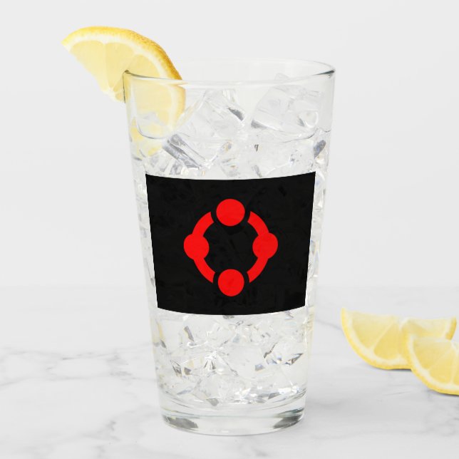Niche Pride Flag (schwarz) Glas (Vorderseite Ice)