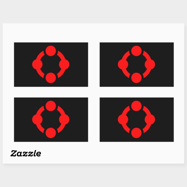 Niche Pride Flag (schwarz) Rechteckiger Aufkleber (Blatt)