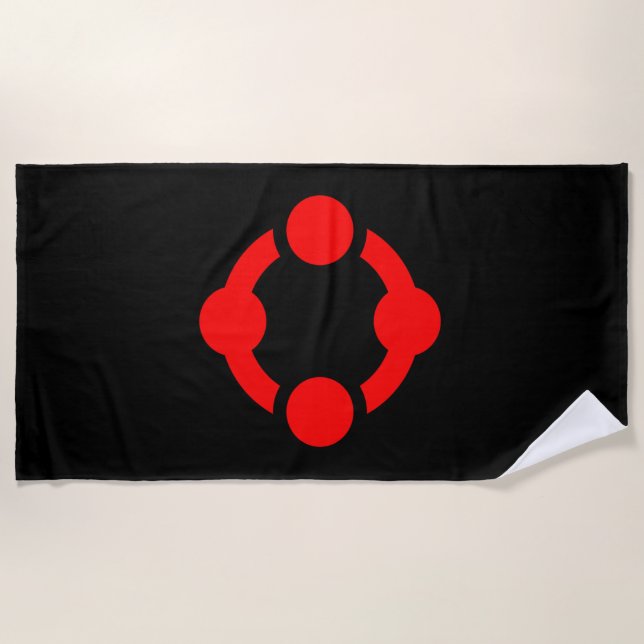 Niche Pride Flag (schwarz) Strandtuch (Vorderseite)