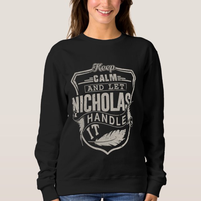 Nicholas First Name Shirt Nicholas Name Birthday (Vorderseite)