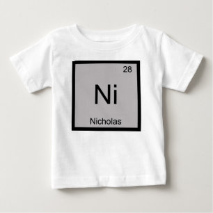 Nicholas Name Chemie Element Periodensystem Baby T-shirt